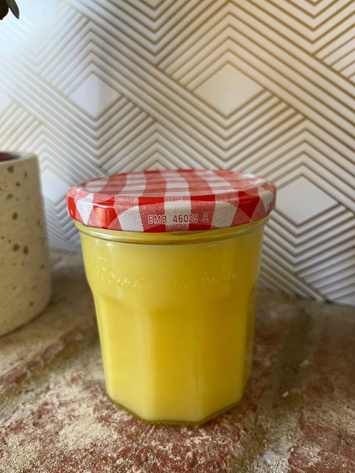 9 oz Upcycled Jam Jar Candle: Lemon Blossom