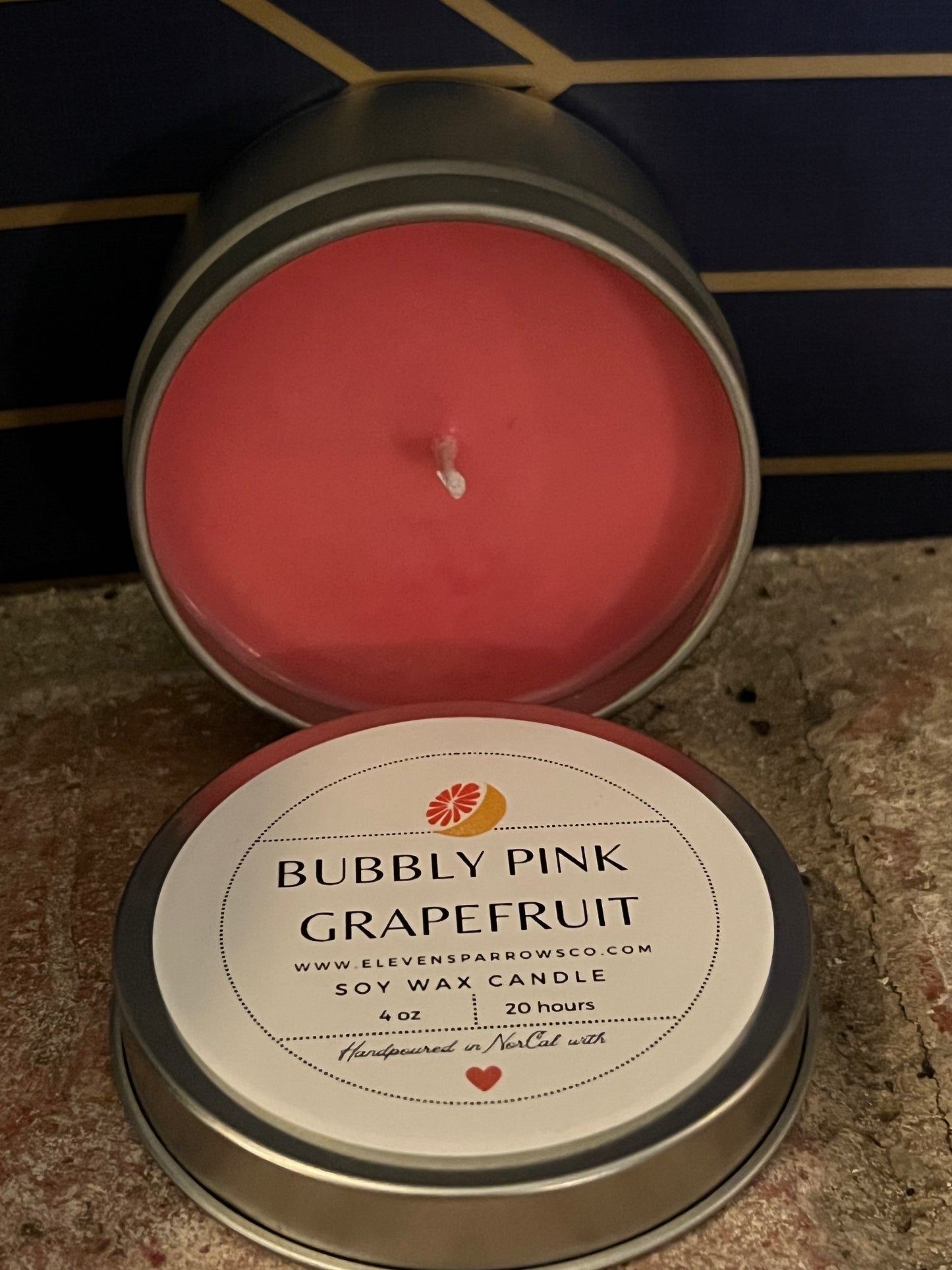 4 oz Travel Tin: Bubbly Grapefruit